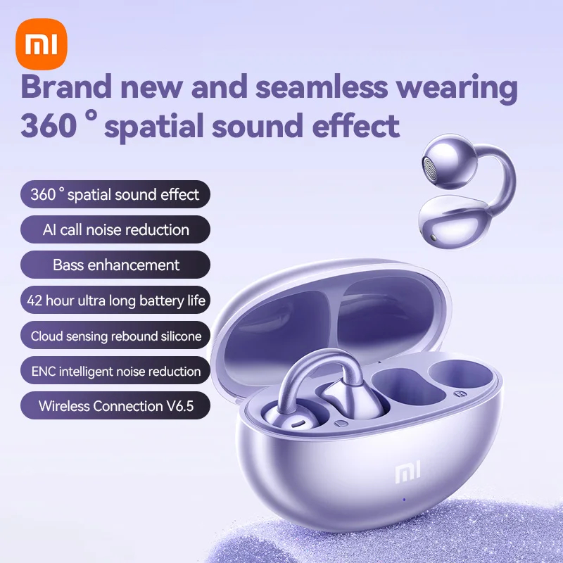 XIAOMI M91 Ohrclip Drahtlose Kopfhörer Neue Open Ear Sport Bluetooth 5.4 Kopfhörer ENC Noise Cancelling Headset Mit Mikrofon