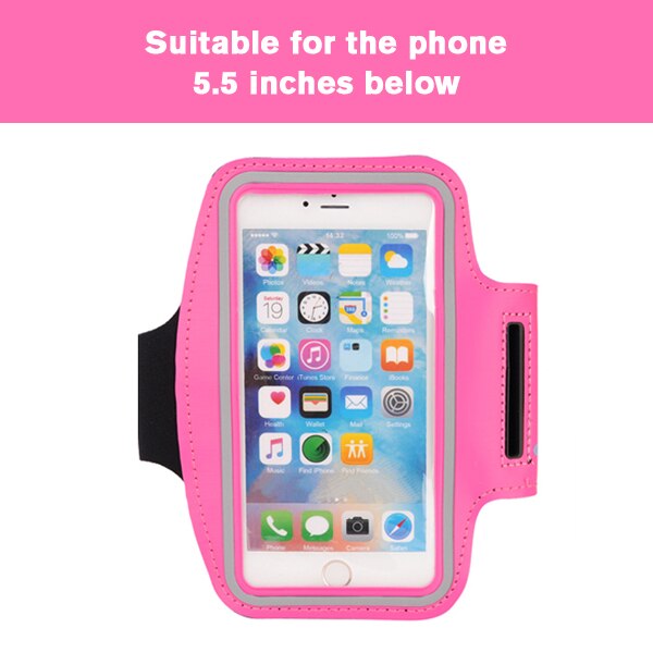 DCR Universale Da 5.5 Pollici Casse Del Telefono per il iPhone X 8 7 6 più la Cassa per Xiaomi Redmi Nota 4X Copertura sport Bracciale del Braccio Corsa PALESTRA Borsa: Pink 5.5 inch