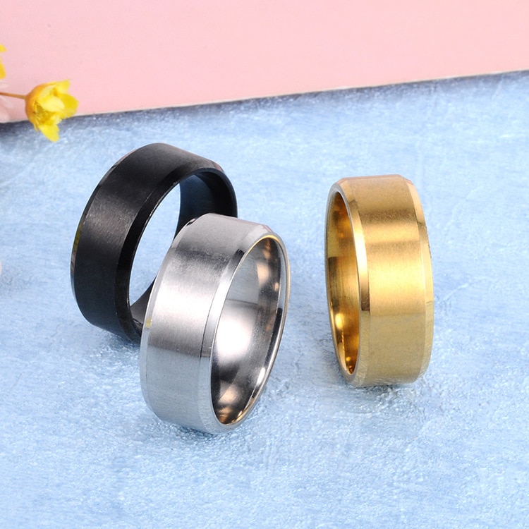 Ring Mannen Titanium Zwart