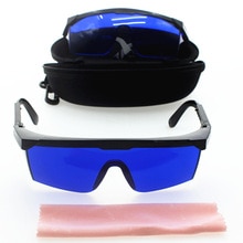 Sikkerhedsbriller til ipl-skønhed, golffindebriller, golfboldfinderbriller øjenbeskyttelse, blå linse skib med etui ren klud