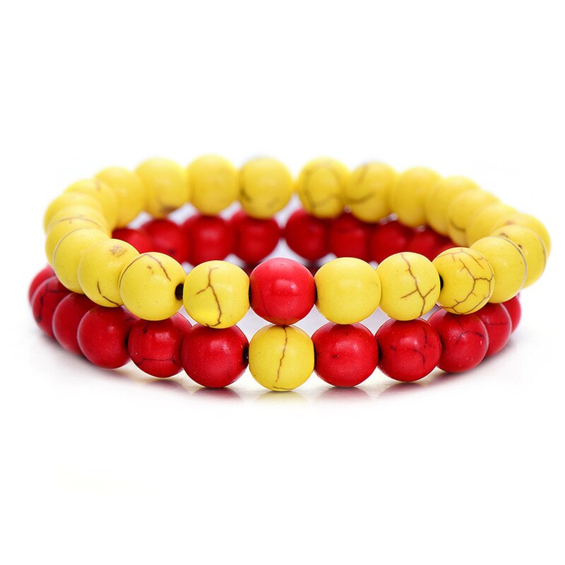 stil verwitterten stein perlen paar armband klassische stein Liebhaber armband für frauen: H16