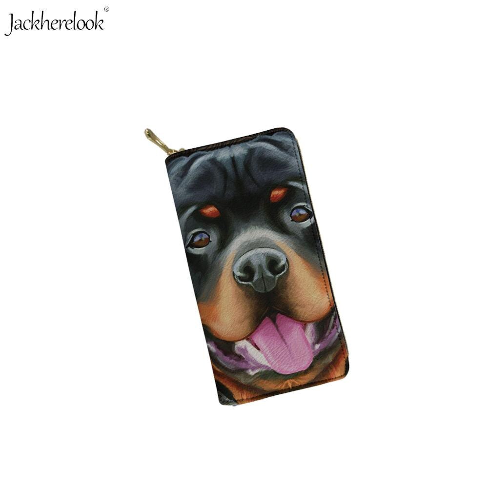 Jackherelook torba na ramię ze skóry pu dla pani 2 sztuk/zestaw Rottweiler pies Pet torba czarny nadruk zwierzęta torebki i portfel: HX639Z21