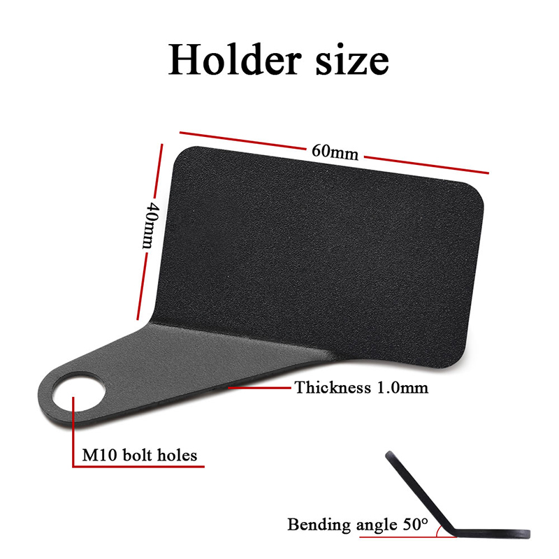 Mini medidor de RPM para motocicleta, pantalla LCD cuadrada Digital, tacómetro de hora para motor, tacómetro para BMW, YAMAHA, KAWASAKI Racing: Negro