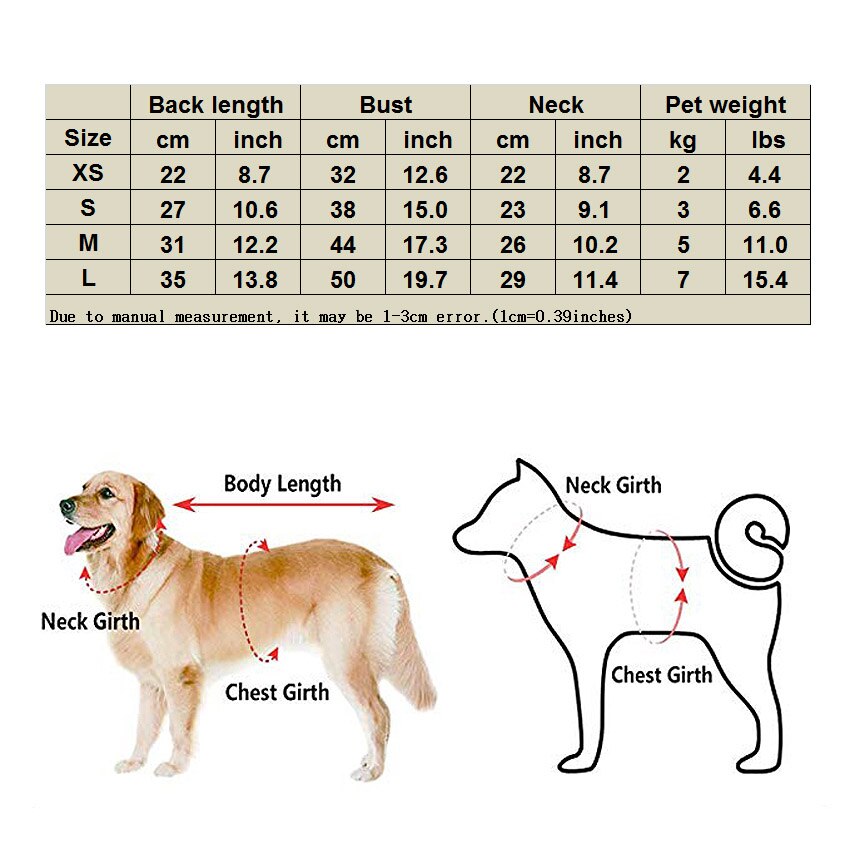 Colete de inverno para cachorro de estimação, roupa quente grossa e quente de lã, casaco para cachorro pequeno e médio