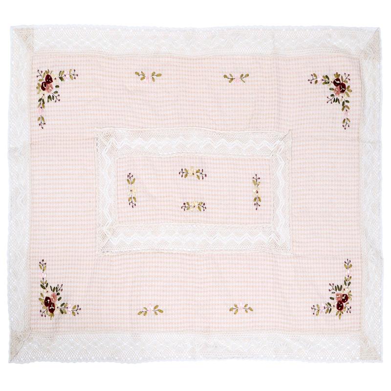 1Pc Raster Doek Art Tafelkleed Geborduurde Tuin Thee Tafelkleed Decoratie