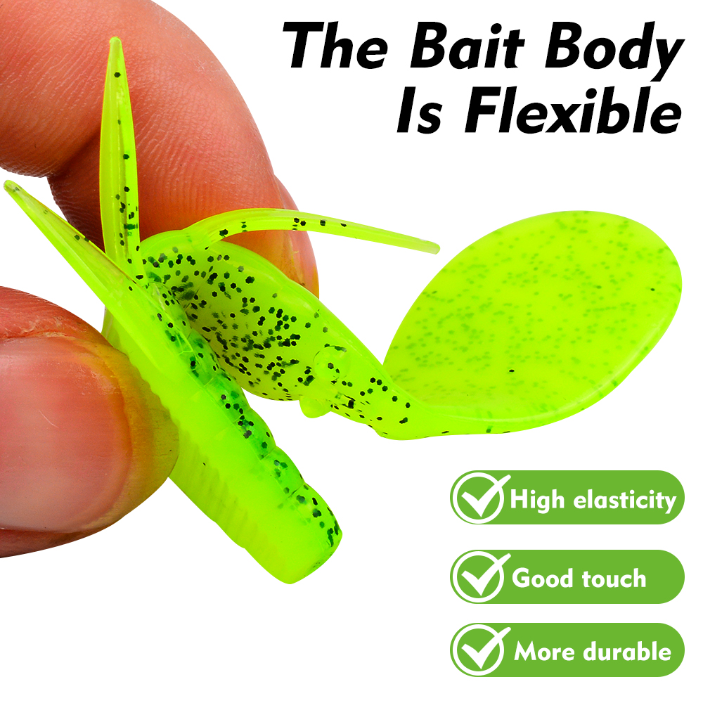 Isca Artificial de Silicone Proberos com Corpo de Peixe e Cauda Plana, 8 Peças/Pacote, Isca de Natação Oscilante de 9CM para Pesca de Esturjão em Água Salgada
