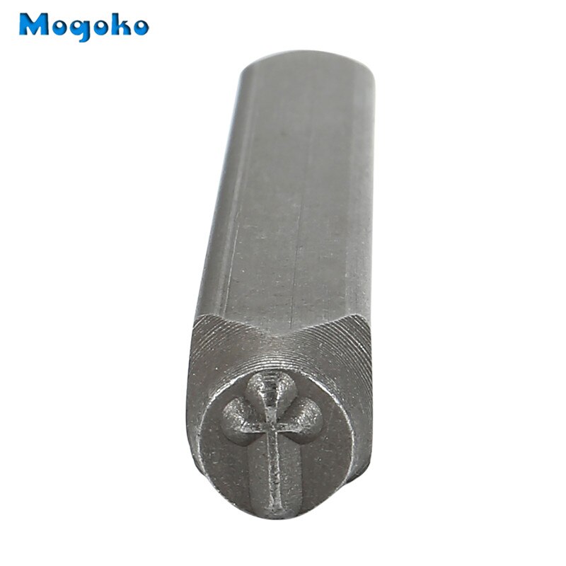 Mogoko 6mm Herz Metall schlagen Stempel Stanz Werkzeug für Stanzen Stanzen Metall Schmuck Tonne Leder Holz Kreuz Biene Sterne schlagen Werkzeug: überqueren