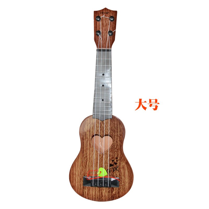 Beginner children guitar Ukulele Educational Musical Instrument Toy For Kids interesting toys Children's: love khaki large