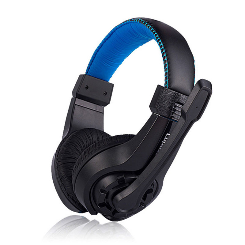 Lupuss G1 Wired Hoofdtelefoon Met Microfoon Verstelbare Over Ear Gaming Headsets Koptelefoon Lage Bass Stereo Voor Pc: G1 Blue without Box