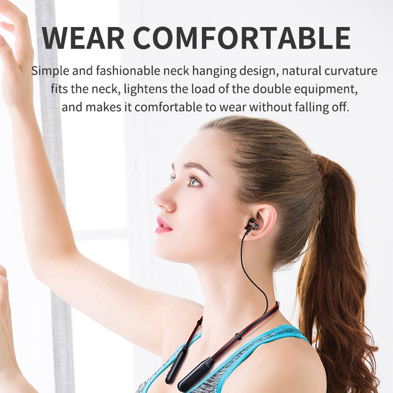 Erilles-auriculares inalámbricos con Bluetooth, manos libres, deportivos, para correr, con micrófono, para iPhone y teléfono Xiaomi