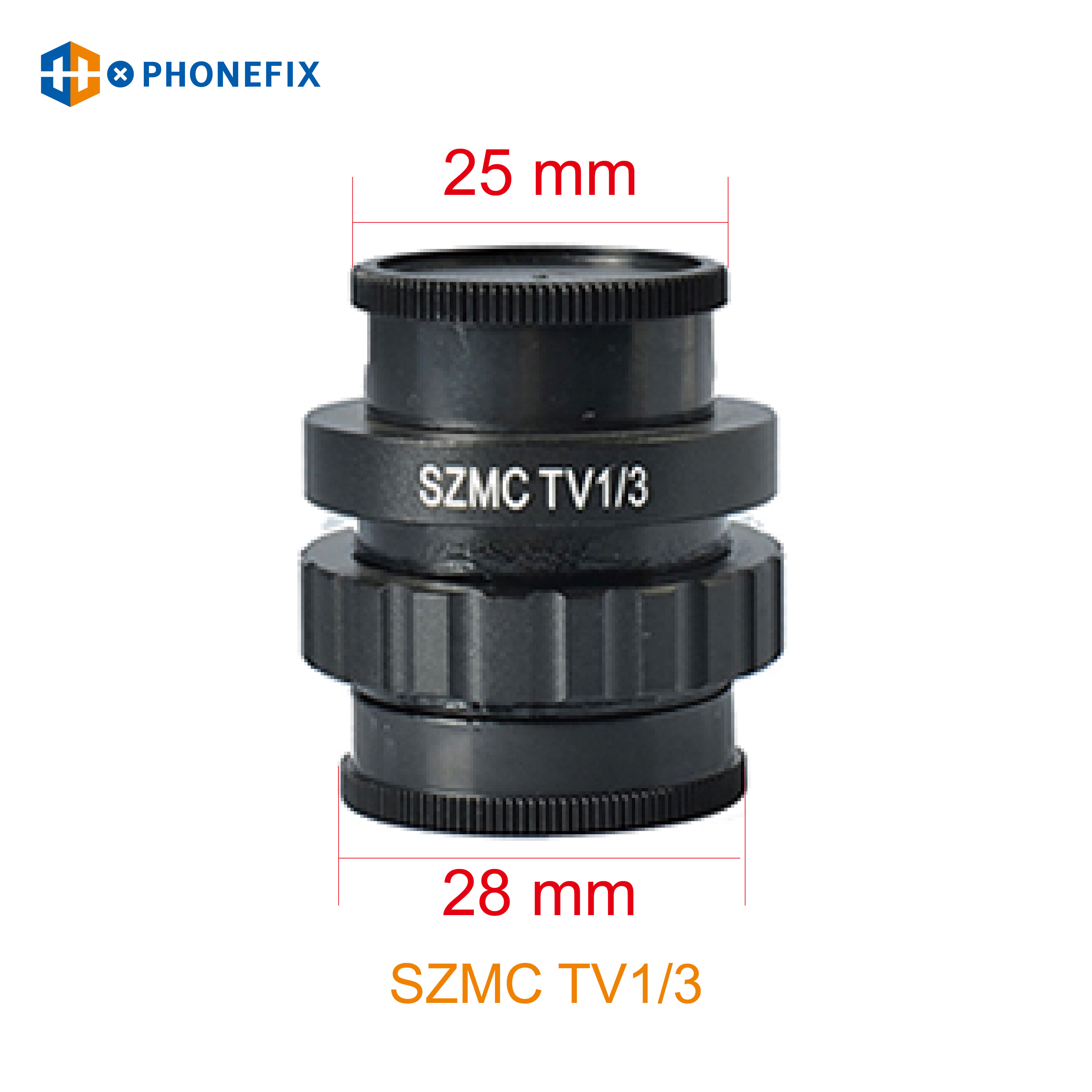 SZMC TV1/2 TV1/3 CTV C-Mount Adapter for Microscope Industrial Digital Trinocular Microscopio Camera Replacement Accessories: Red