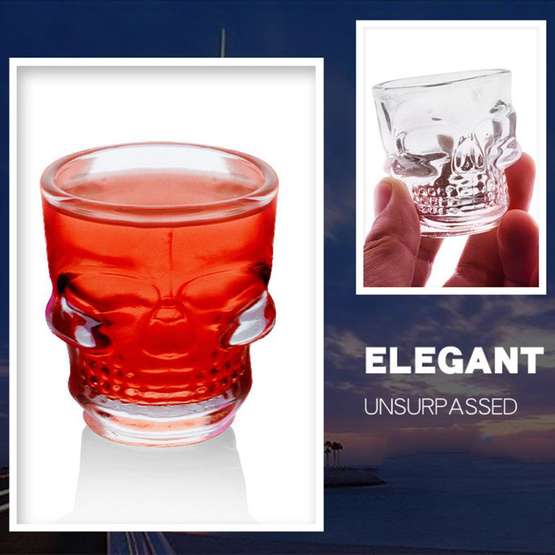 Hög praktisk nyhet glasskalle vinglas vin whiskyglas halloween dekoration