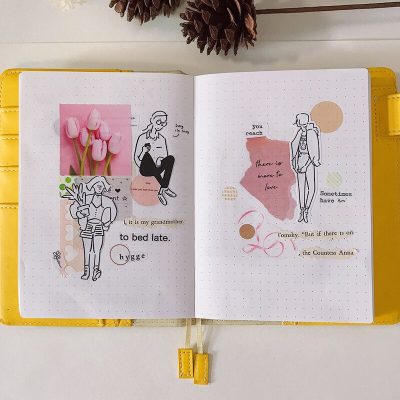32 kpl mustavalkoinen yksinkertainen tyttö ins tarroja askartelu ja scrapbooking tarrat kirja opiskelija etiketti koriste tarra lasten lelut