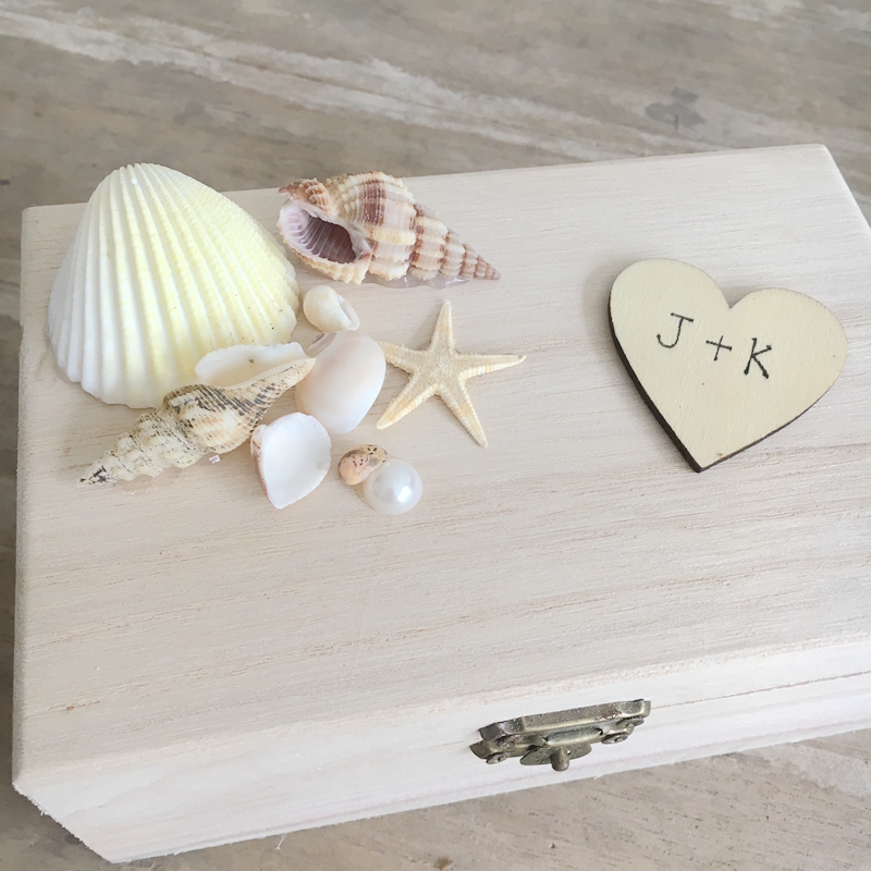Wedding guest book with 50 hearts Rustic wedding guestbook Custom Wooden Rectangle Keepsake box wedding box
