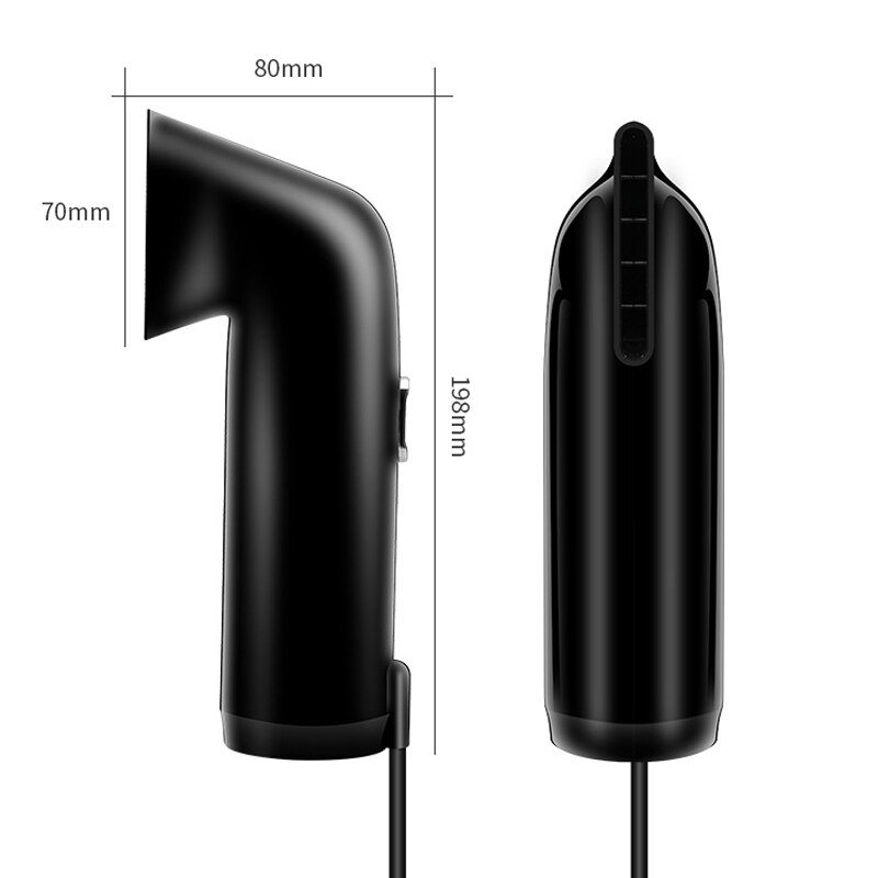 1400w draagbare mini-föhn voor huishoudelijk gebruik 220v-240v krachtige stylingtools voor kappers, luchtdroger met 2 snelheden, ventilator 38d