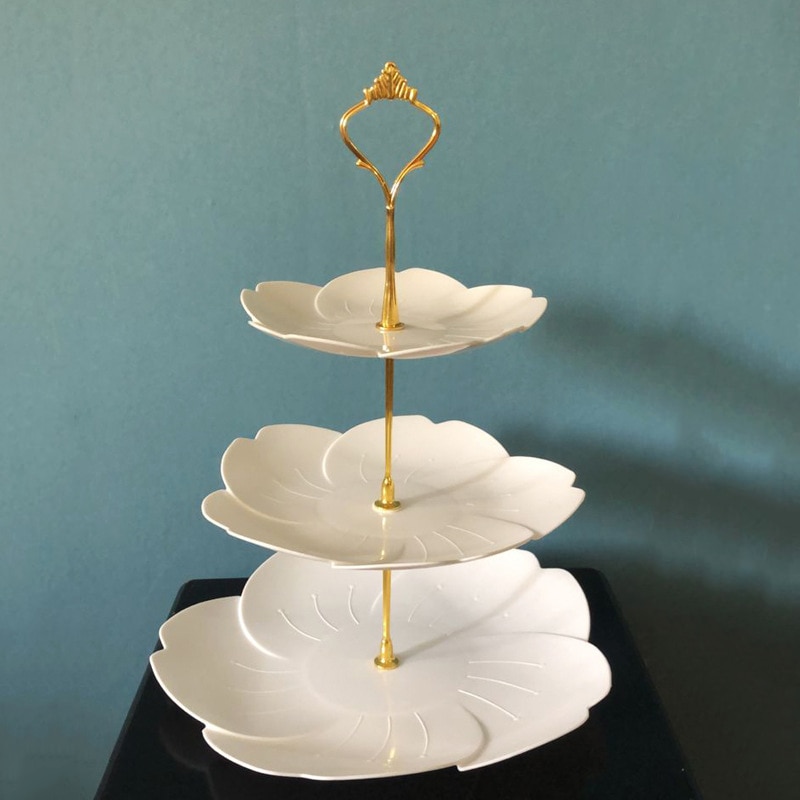 3-Tier Stand Cake Rack Drie-Layer Fruitschaal Cake Stand Dessert Groente Opslag Rack Afternoon Thee Wieden party Cake Stand