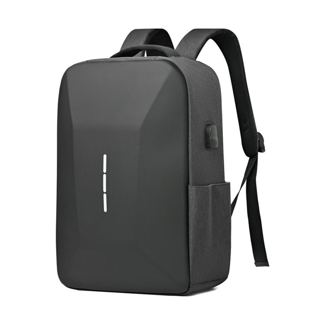 Travel Backpack Men Business Backpack School Bag With USB Charging Port Large Capacity 16inch Laptop Waterproof Backpack: Dark Grey