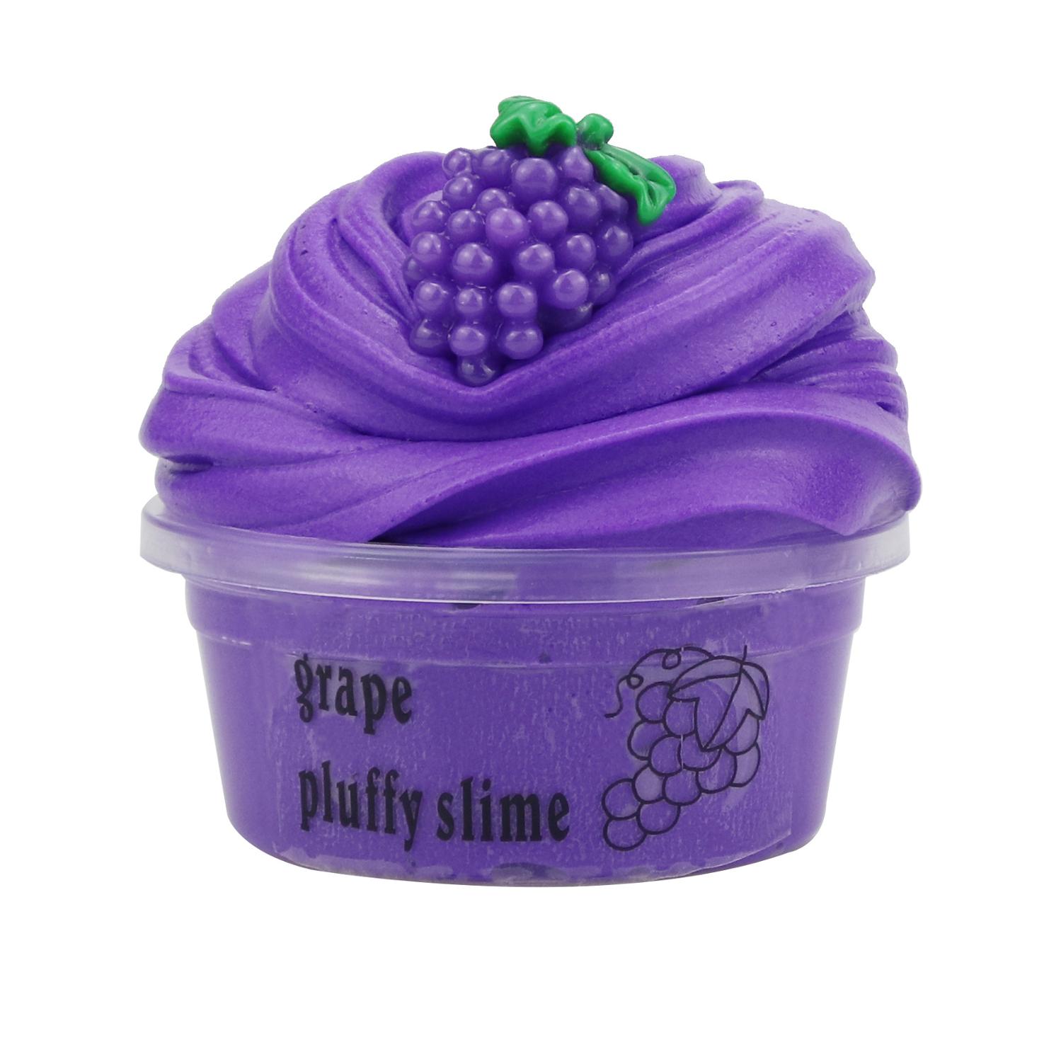 60ml Fluffy Butter Slime fruit Slime Super Soft Stretchy and Non Sticky DIY Sludge Toy for Girls and Boys: grape