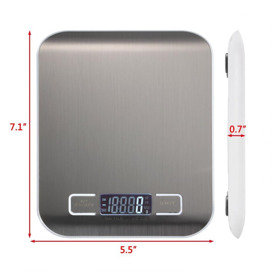 Touch Digital Kitchen Scale / LCD Display & Stainless Steel Platform