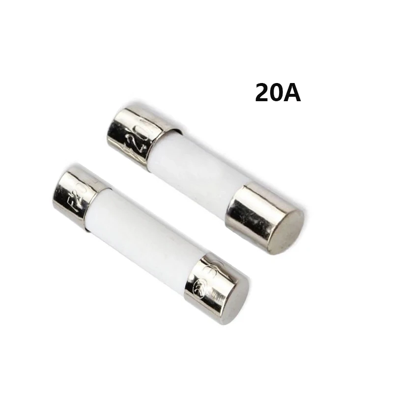 25Pcs 3A/5A/10A/13A/20A household fuse plug household British power supply 13amp riot ceramic plug fuse: WHITE