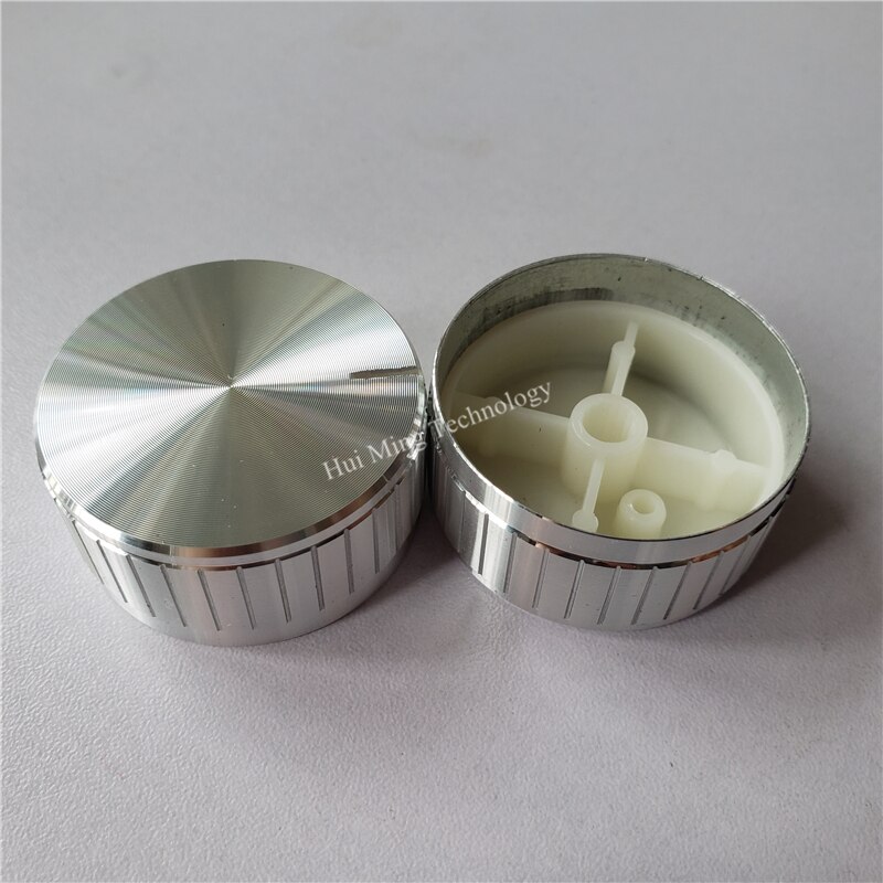 6 Stuks Aluminium Kunststof Knop Potentiometer Knop 40*19*6Mm Potentiometer Cap Volume Knop Switch Cap Voor hi-Fi Versterker