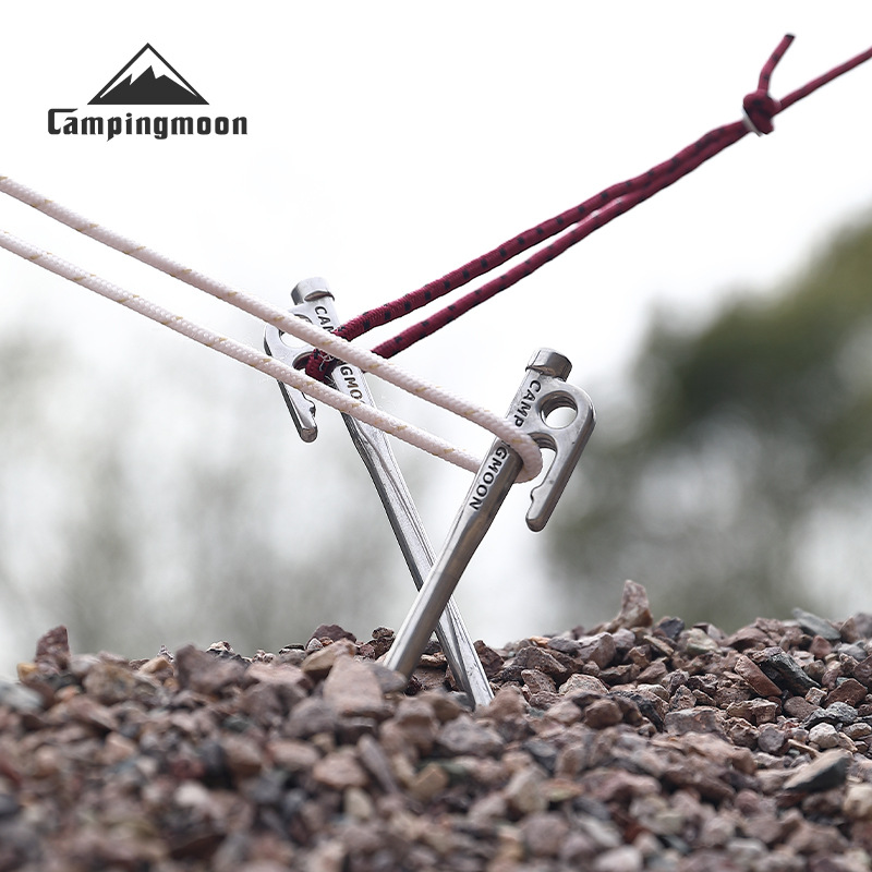 (4pcs) Steel Camping Awning Shelter Nail Campingmoon 20/25/30cm Canopy Tent Peg Hook Nail