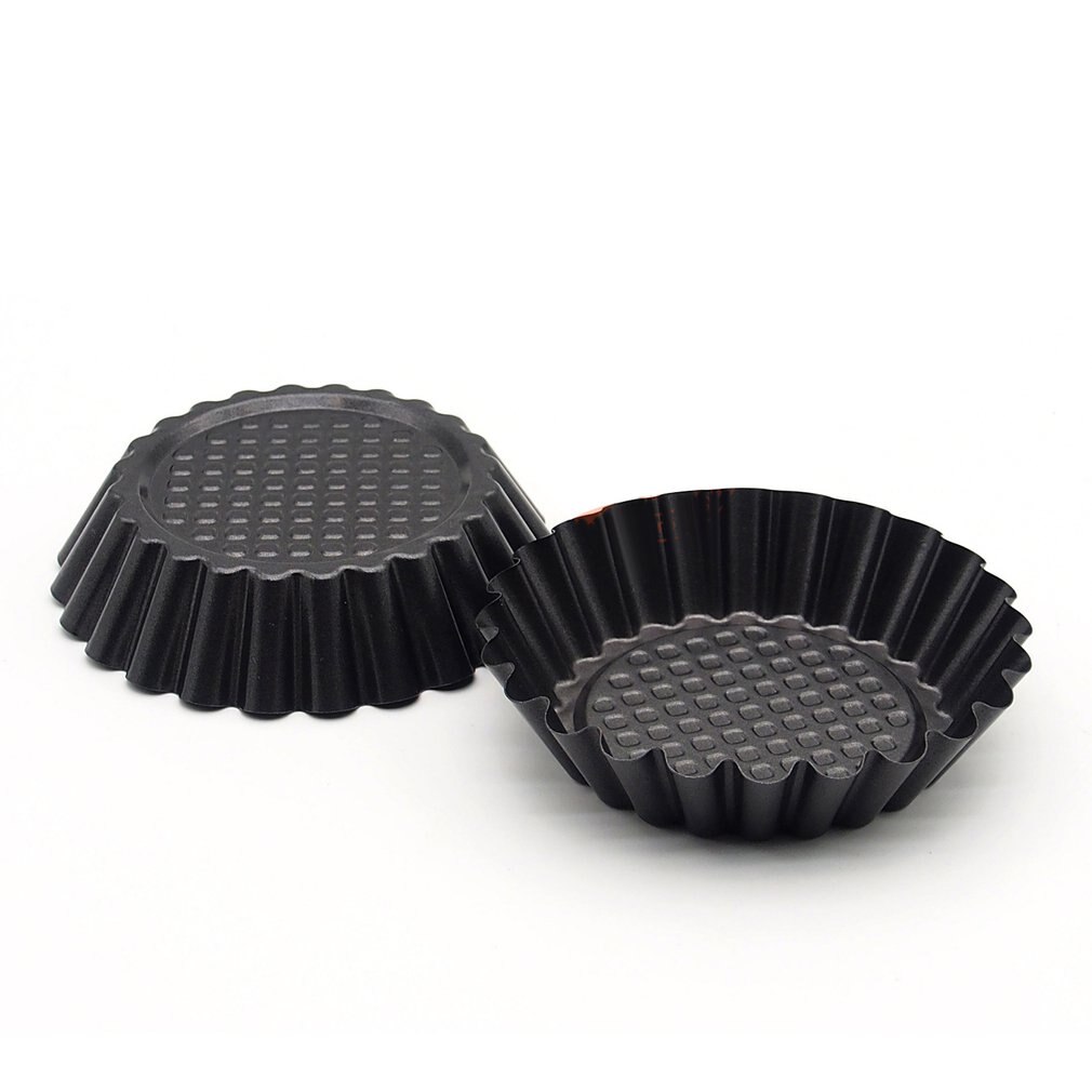 Nonstick Wrinkle Aluminum Egg Mold Flower Shape Reusable Cup Cake and Muffin Baking Cup Tartlets Pans Egg Tart Portuguese Tart