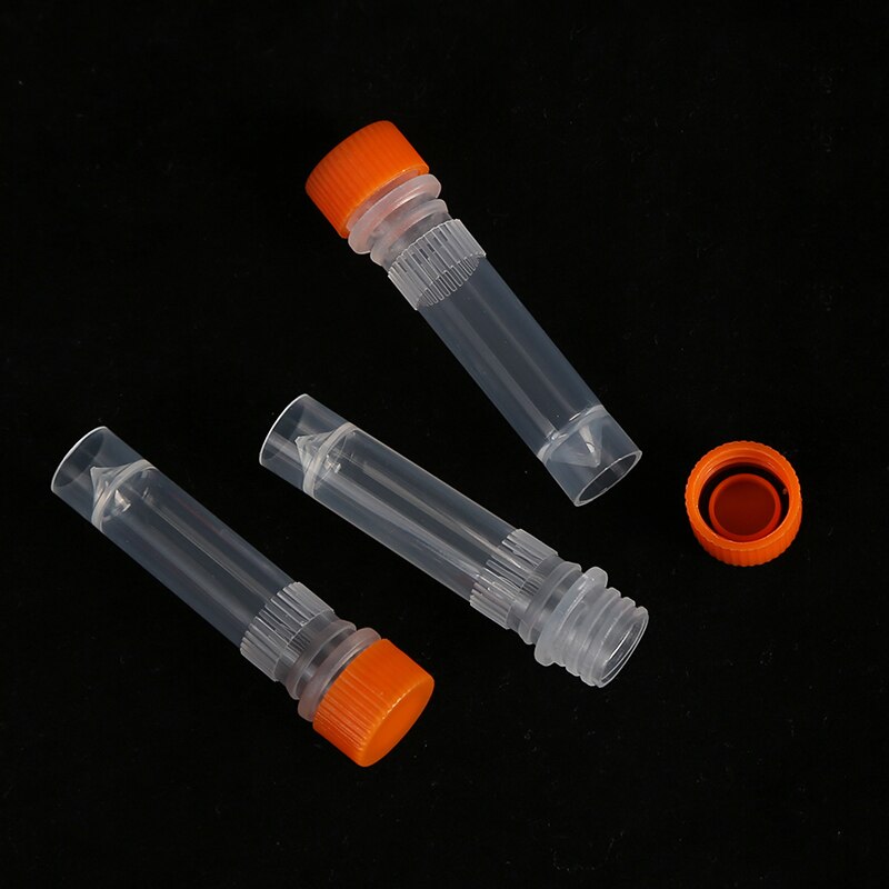 100 Pieces , 1.5ml Cryopreservation Tube Laboratory Freezing Tubes Centrifuge Tube For Lab Analysis With Colorful Screw Cap