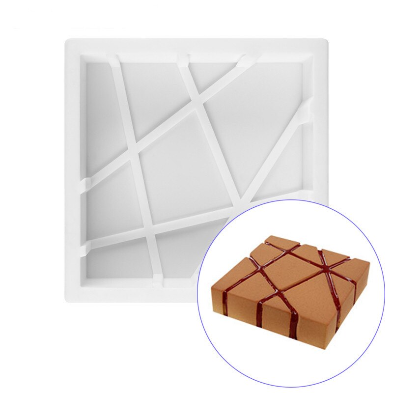 Rectangle Silicone Mousse Mold Rhombus Cake Mold Baking Pan For Sponge Cake Mould Dessert Chiffon Pastry Bakeware