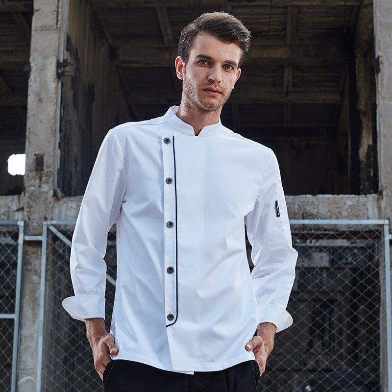 spring and autumn food service washable cook clothes comfortable restaurant kitchen long sleeve French chef uniform