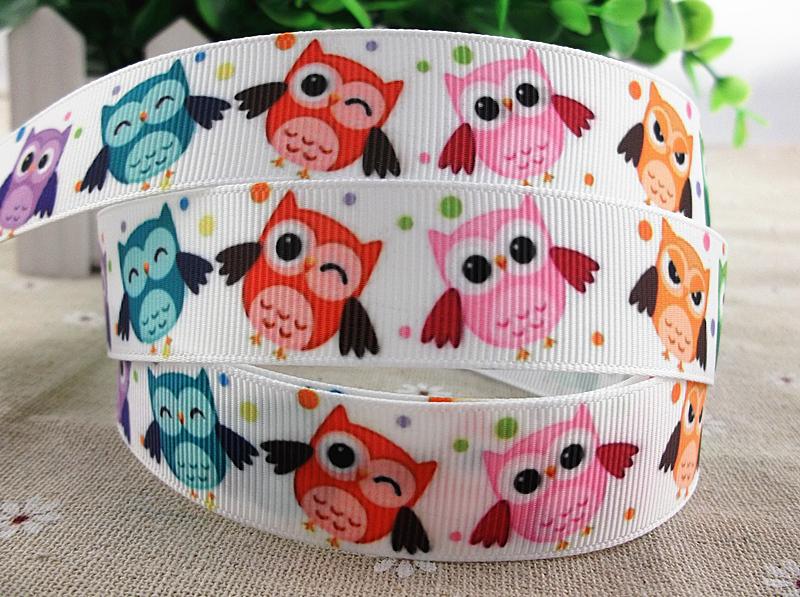 aankomst 7/8 ''22mm uil gedrukt grosgrain lint cartoon lint dier lint 5 yards