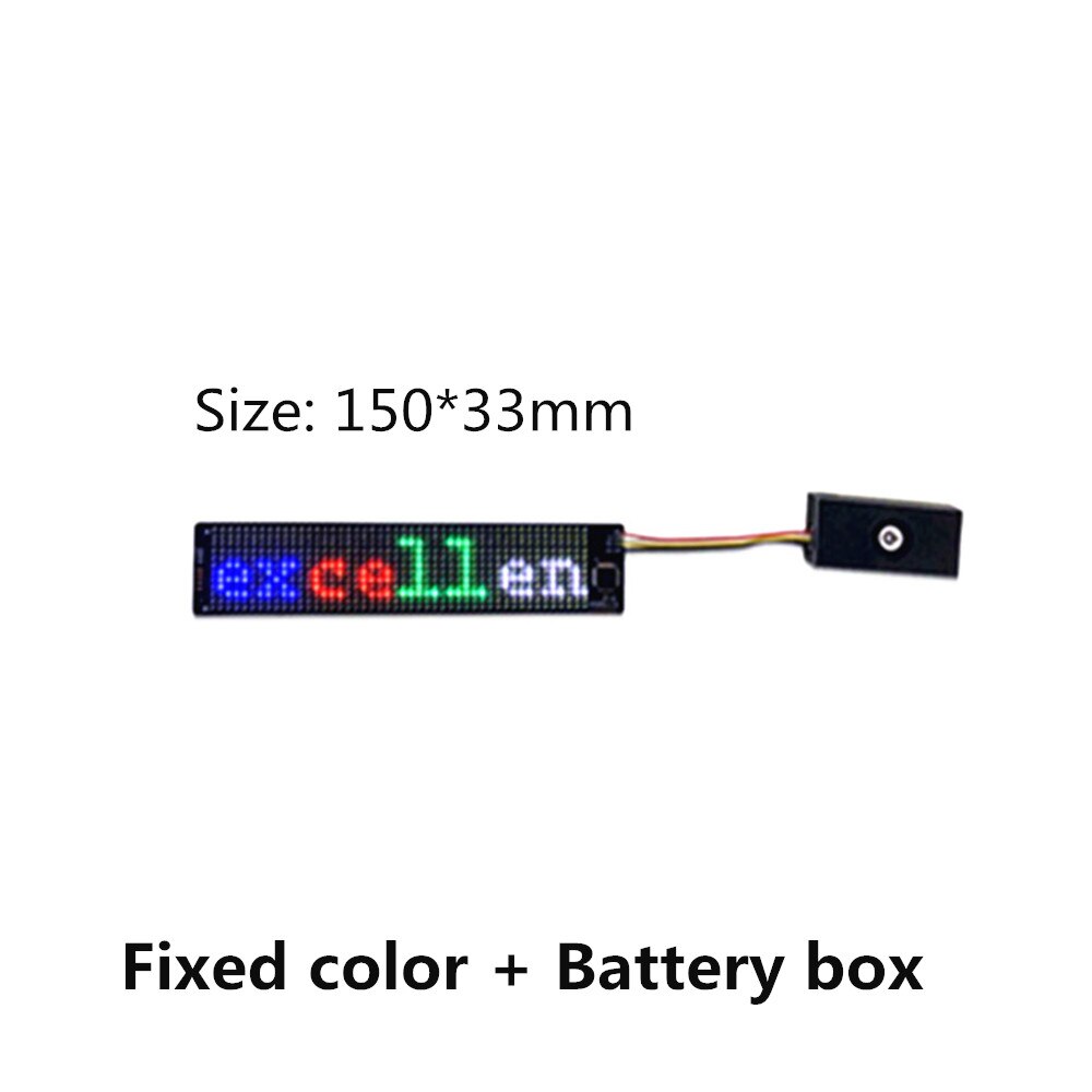 Tela matriz de exibição de pixel 16*32 do módulo led flexível bluetooth diy para led chapéu de sol saco de camiseta led máscara facial exibir texto de rolagem: Fixed color