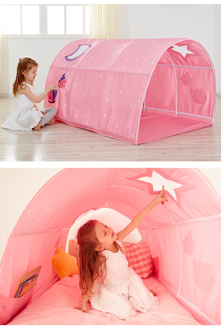 Portable children&#39;s Play House Playtent for kids folding small house room decoration tent Crawling Tunnel toy ball pool bed tent