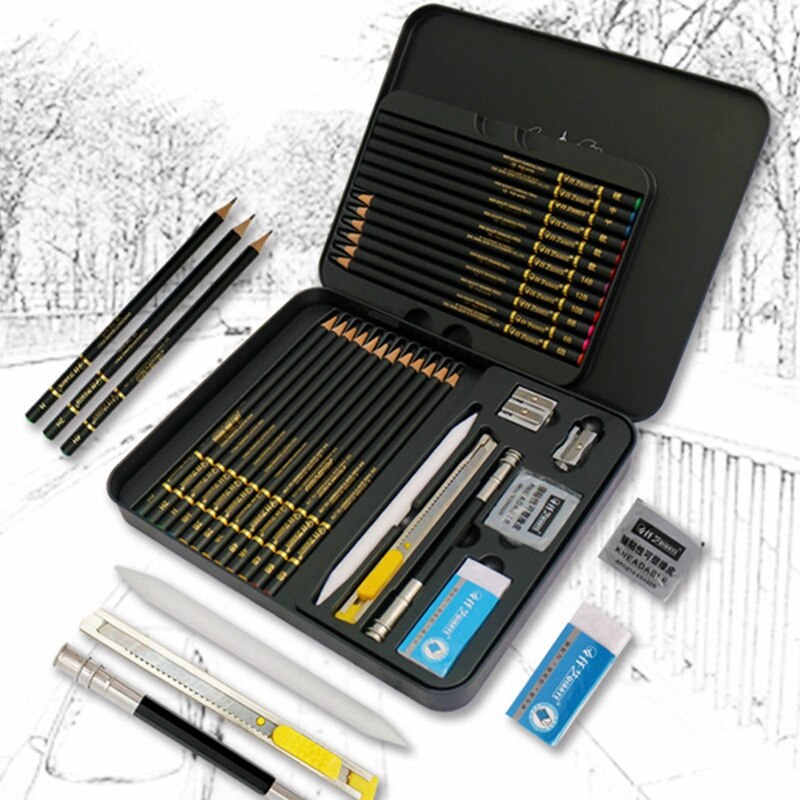Drawing Set Pencil Pencil plastic rubber cutter drawing tool practical set