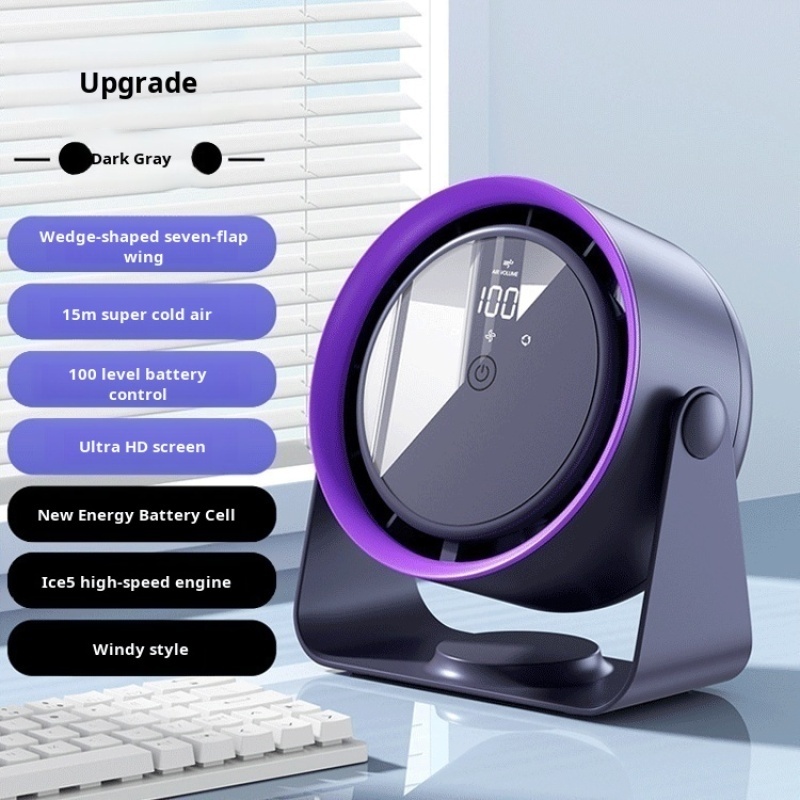 Multi-speed Adjustable Desktop Fan Dormitory Kitchen Wall Mounted Fan usb Rechargeable Air Circulation Bladeless Fan