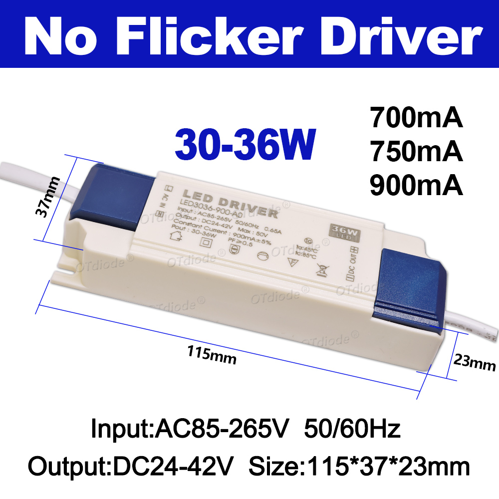 110V 220V 30W 36W 40W 50W LED-Treiber DC24-42V 700mA 750mA 900mA 1050mA 1200mA 1500mA flimmerfreie Stromversorgung Außenbeleuchtung