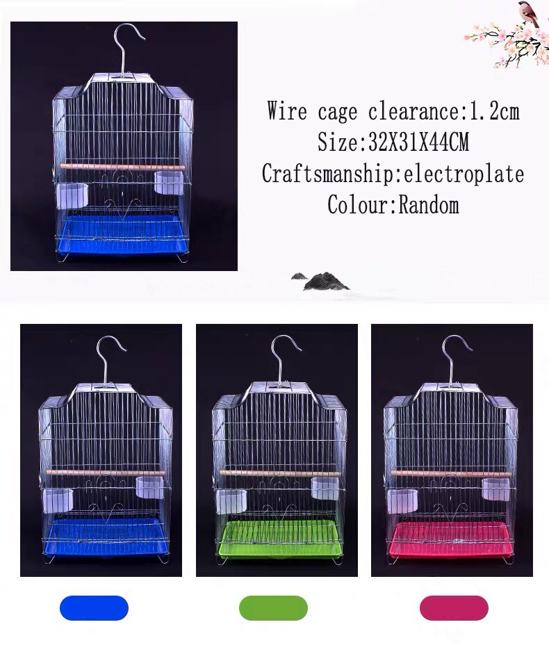 Metal Bird Cage With Toys Parrot Carrying Case Budgerigar Pigeon Acacia Thrush Large Birdcages Pet Carrier House parrot's home