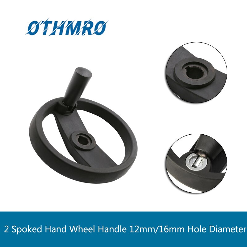2 Spoked Hand Wheel Polypropylen(PP) Handle 12mm/16mm Hole Diameter Machine Accessories For Lathe Milling Machine 1pcs
