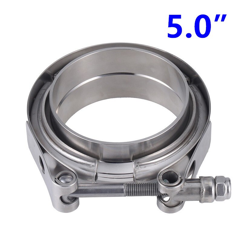 304 Stainless Steel Car Vband Clamp 2 2.5 3 3.5 Inch 3 V band clamp 76mm Exhaust Flange Pipe Clamp 2.25“ 2" 2.5" 3" V-band: 5inch 127.8mm
