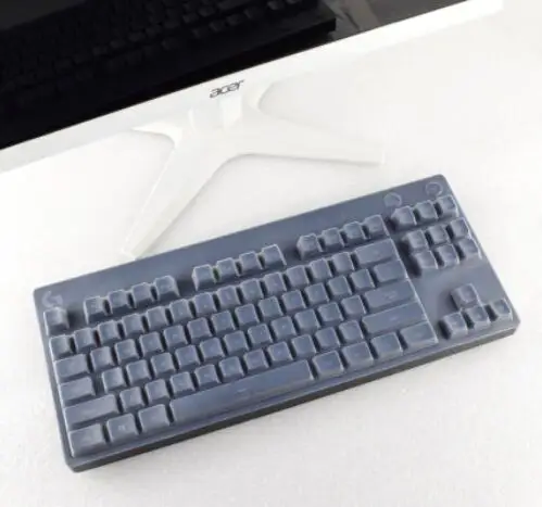 Klare transparente Silikon-Tastaturabdeckung für Logitech G910 Orion/G Profi/MK850/G913 G915 G813 G815 Spielen-Tastatur: Schwarz