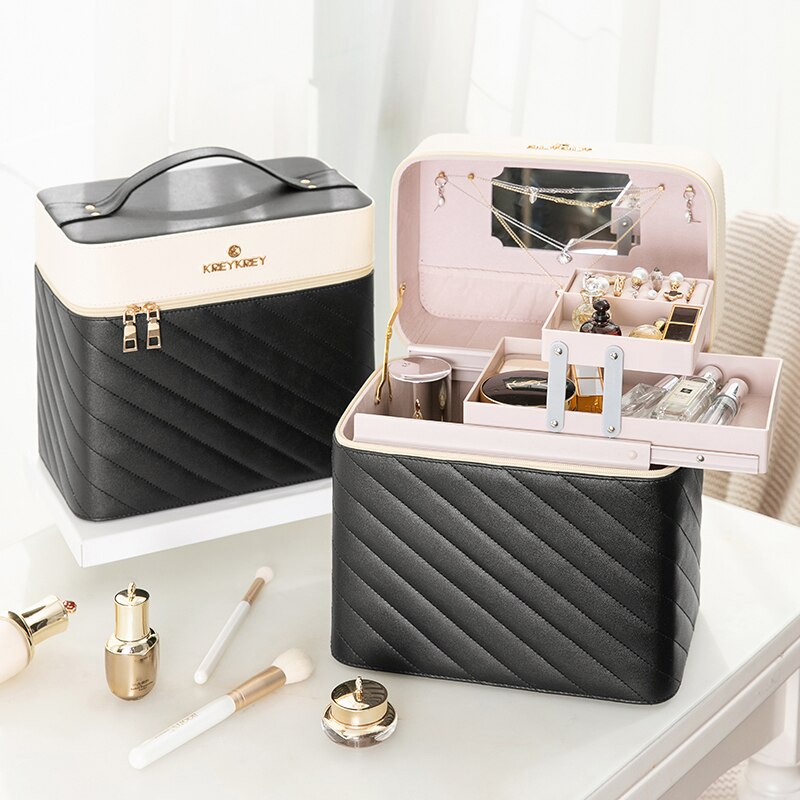 Makeup Bag Toiletry Cosmetic Storage Box Portable travel Make Up Suitcase: 1