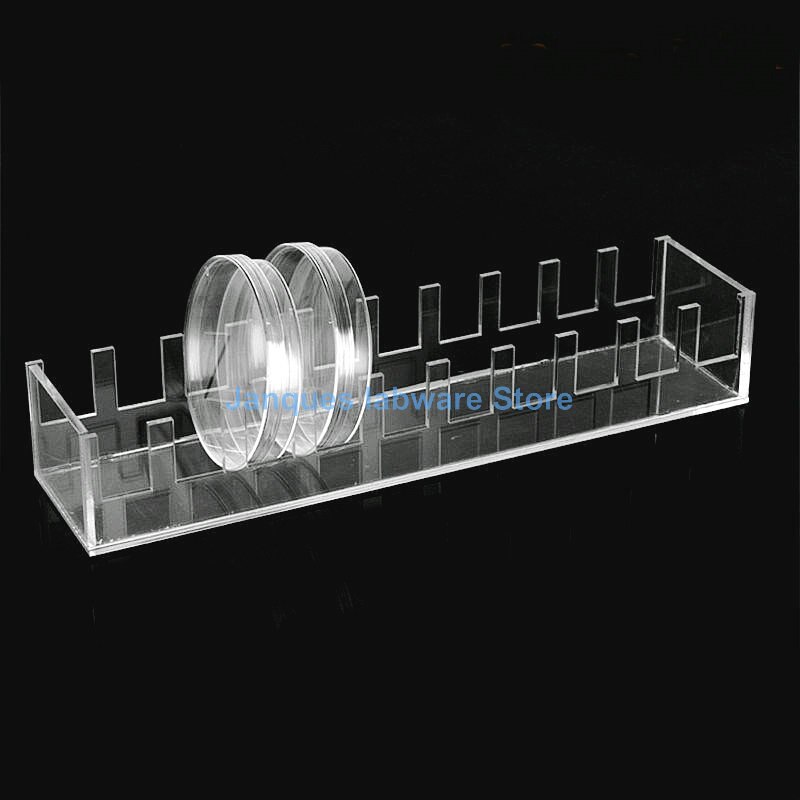 1pc Plexiglas petrischale stehen 5/10 positionen Gestell geeignet für durchmesser 60/75/90/100/120/150mm labor Runde petrischalen