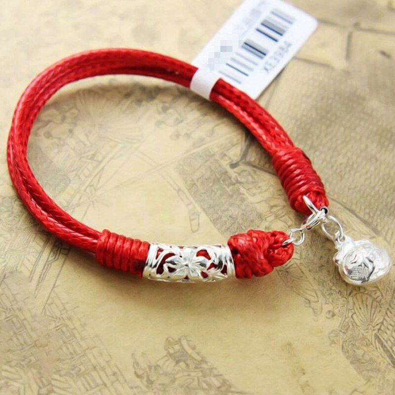 La Monada Chinese Woven Red Thread For Hand 925 Sterling Silver Bracelet Red Thread String Rope Bracelets For Women Silver 925