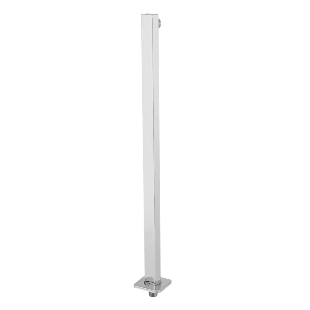 Stainless Steel Shower Extension Arm Wall Mounted Shower Holder Bar Bathroom Install Shower Head Bracket Fixed Pipe Mount Base