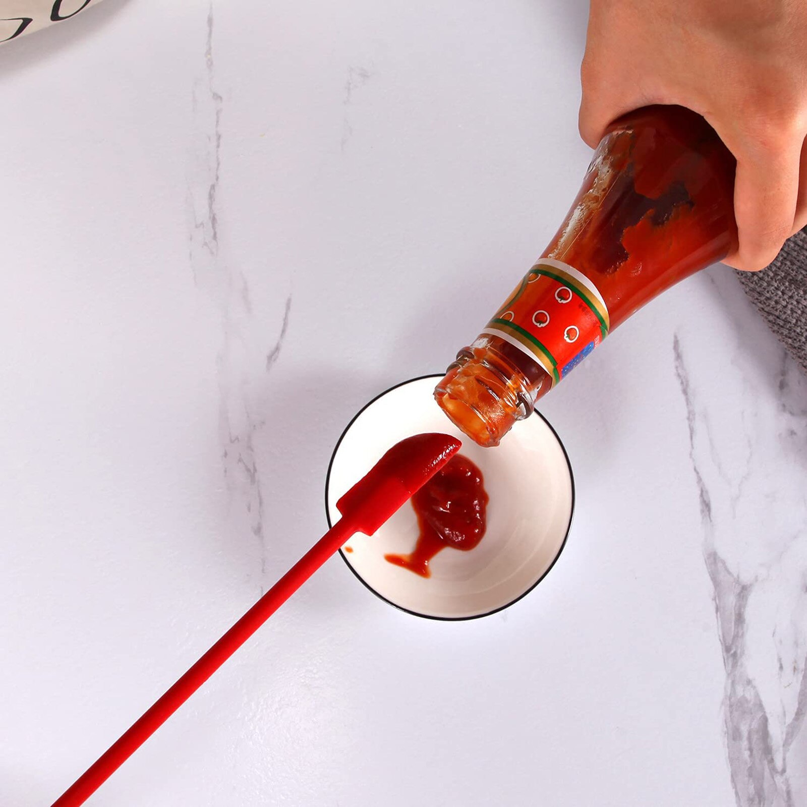 Mini Silicone Spatulas Double Head Long Thin Handle Scrapers Spoon Kitchen Tools for Fruit Jam Cake Sauce Mayonnaise