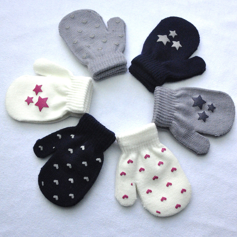 Cartoon Kids Mittens Winter Warm Zachte Kids Baby Meisjes Jongens Handschoenen Gebreide Kinderen Peuter Mitten Kerst Meisje Accesoires