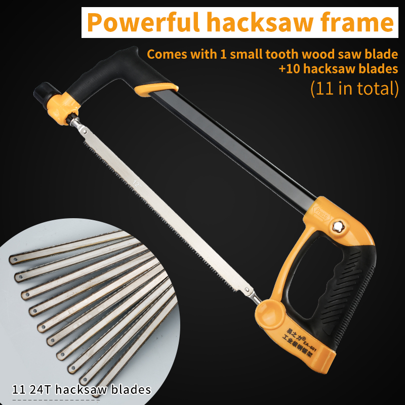 Powerful Hacksaw Frame Household Metal Cutting Manual Small Hacksaw Small Hand Saw Blade Woodworking Tool Pull Saw