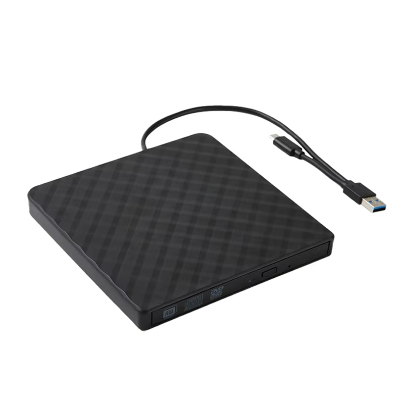 2 In 1 USB3.0 Type-C Slim External DVD RW CD Writer Drive Burner Reader Player Optical Drives For Laptop PC Portable DVD Burner