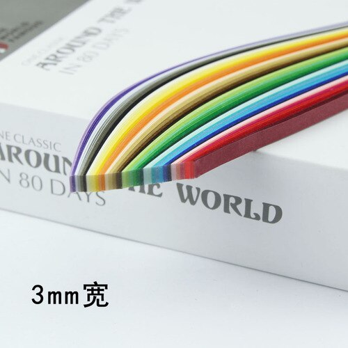 Papier à plier,Lot de 260 bandes de papier Origami couleur mixte