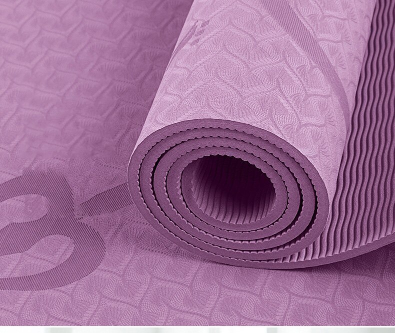 183*61*0.6cm TPE household Yoga Mat Thickened Widened and Lengthened Enviromental Fitness Training Mat Lloor Mat for Beginners